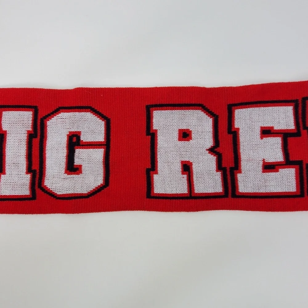 Cornell University Big Red Hockey Beanie Hat and‎ Scarf Set Red White Black Knit